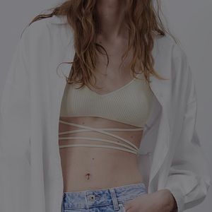 NWT Zara wrap tie crop top